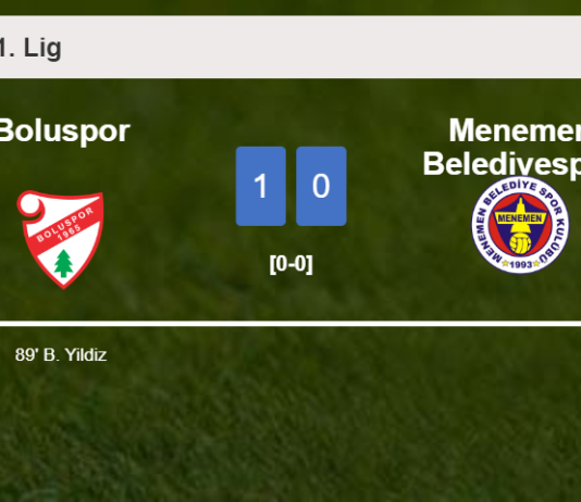 Boluspor beats Menemen Belediyespor 1-0 with a late goal scored by B. Yildiz