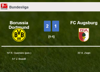 Borussia Dortmund defeats FC Augsburg 2-1