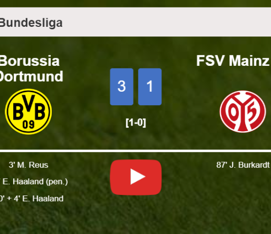 Borussia Dortmund defeats FSV Mainz 05 3-1. HIGHLIGHTS