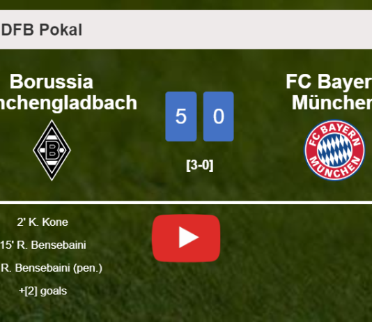 Borussia Mönchengladbach obliterates FC Bayern München 5-0 showing huge dominance. HIGHLIGHTS