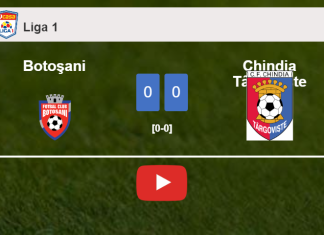 Botoşani draws 0-0 with Chindia Târgovişte on Monday. HIGHLIGHTS