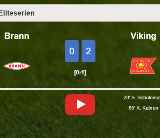 Viking surprises Brann with a 2-0 win. HIGHLIGHTS