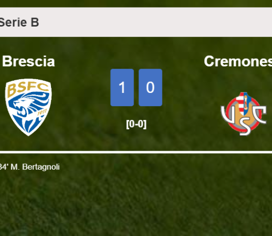 Brescia conquers Cremonese 1-0 with a goal scored by M. Bertagnoli