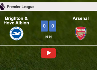 Brighton & Hove Albion draws 0-0 with Arsenal on Saturday. HIGHLIGHTS