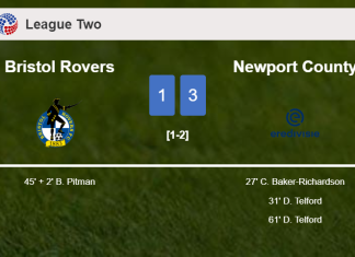 Newport County defeats Bristol Rovers 3-1