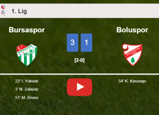Bursaspor beats Boluspor 3-1. HIGHLIGHTS