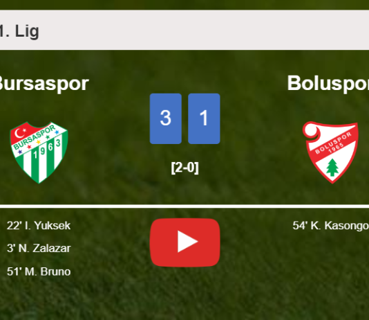 Bursaspor beats Boluspor 3-1. HIGHLIGHTS