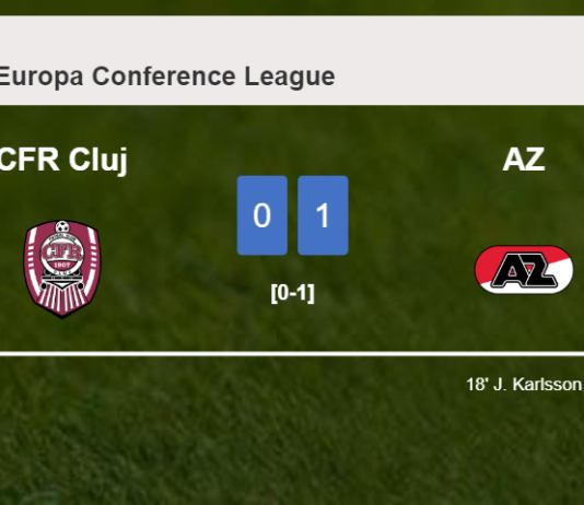 AZ defeats CFR Cluj 1-0 with a goal scored by J. Karlsson