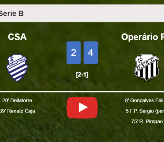 Operário PR prevails over CSA after recovering from a 2-1 deficit. HIGHLIGHTS