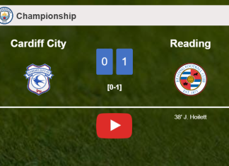 Reading beats Cardiff City 1-0 with a goal scored by J. Hoilett. HIGHLIGHTS