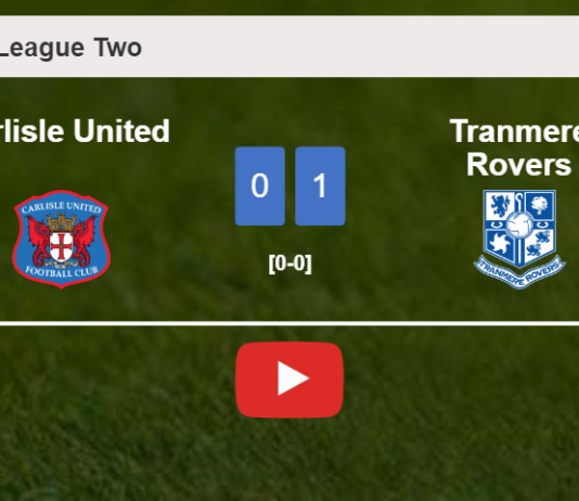 Tranmere Rovers prevails over Carlisle United 1-0 with a late and unfortunate own goal from R. McDonald. HIGHLIGHTS