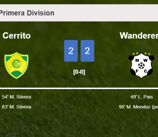 Cerrito and Wanderers draw 2-2 on Sunday