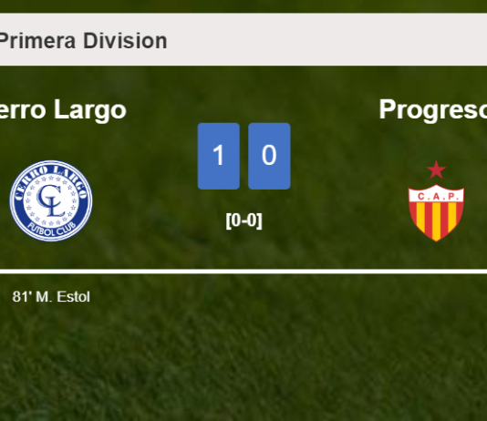 Cerro Largo overcomes Progreso 1-0 with a goal scored by M. Estol