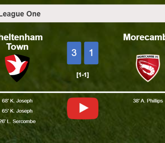Cheltenham Town conquers Morecambe 3-1. HIGHLIGHTS