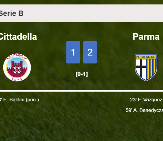 Parma beats Cittadella 2-1
