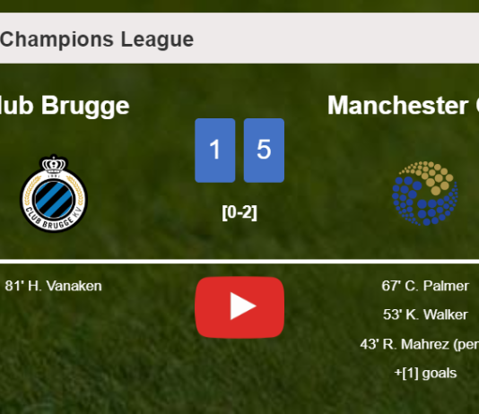 Manchester City conquers Club Brugge 5-1 after playing a incredible match. HIGHLIGHTS