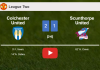 Colchester United conquers Scunthorpe United 2-1. HIGHLIGHTS