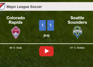 Colorado Rapids and Seattle Sounders draw 1-1 on Thursday. HIGHLIGHTS