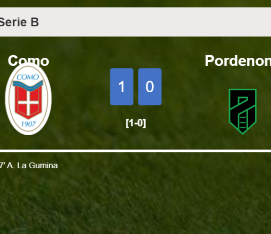 Como tops Pordenone 1-0 with a goal scored by A. La
