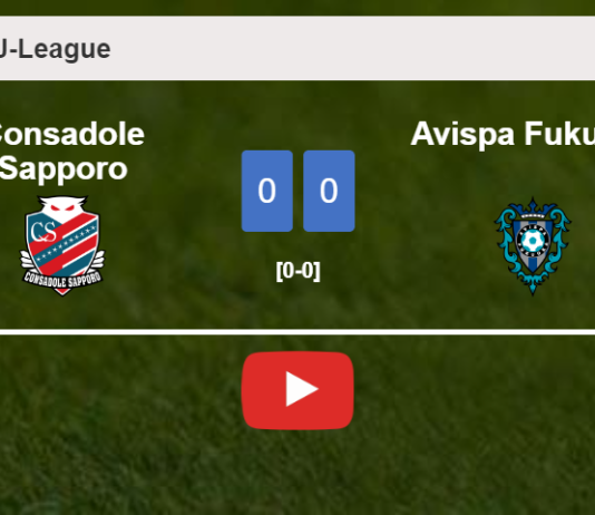 Consadole Sapporo draws 0-0 with Avispa Fukuoka on Sunday. HIGHLIGHTS