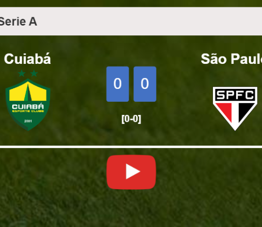Cuiabá draws 0-0 with São Paulo on Monday. HIGHLIGHTS
