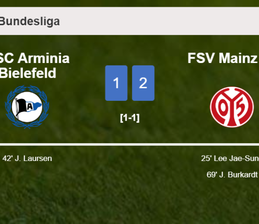 FSV Mainz 05 beats DSC Arminia Bielefeld 2-1