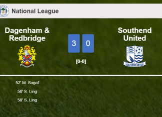 Dagenham & Redbridge beats Southend United 3-0