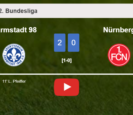 Darmstadt 98 tops Nürnberg 2-0 on Friday. HIGHLIGHTS
