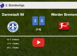Darmstadt 98 beats Werder Bremen 3-0. HIGHLIGHTS