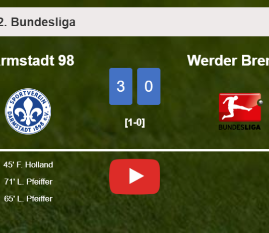 Darmstadt 98 beats Werder Bremen 3-0. HIGHLIGHTS