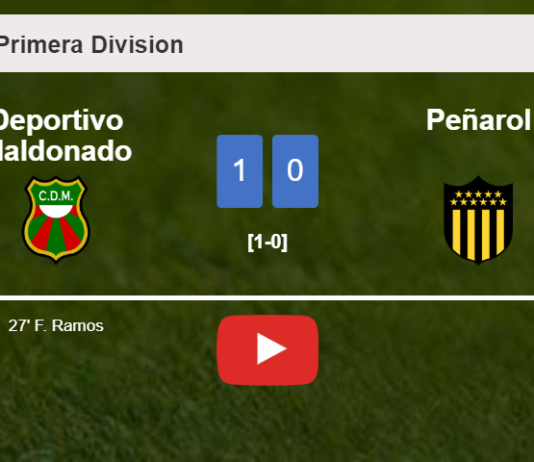 Deportivo Maldonado defeats Peñarol 1-0 with a goal scored by F. Ramos. HIGHLIGHTS