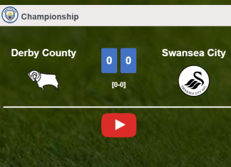 Derby County draws 0-0 with Swansea City on Saturday. HIGHLIGHTS