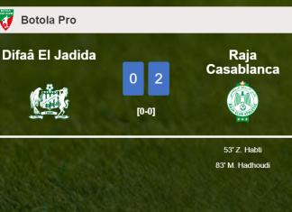 Raja Casablanca conquers Difaâ El Jadida 2-0 on Saturday