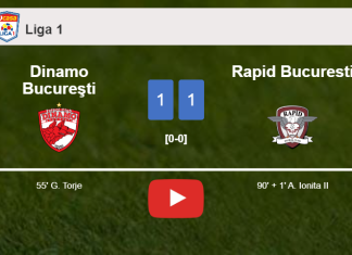Rapid Bucuresti snatches a draw against Dinamo Bucureşti. HIGHLIGHTS
