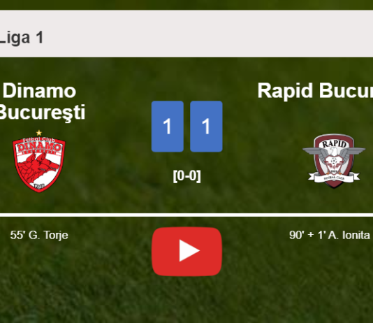 Rapid Bucuresti snatches a draw against Dinamo Bucureşti. HIGHLIGHTS