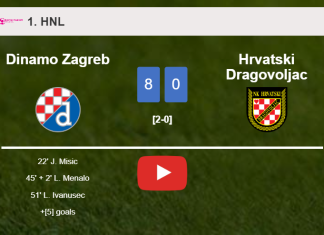 Dinamo Zagreb liquidates Hrvatski Dragovoljac 8-0 . HIGHLIGHTS
