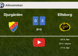 Elfsborg demolishes Djurgården with 2 goals from R. Alm. HIGHLIGHTS