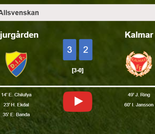 Djurgården prevails over Kalmar 3-2. HIGHLIGHTS