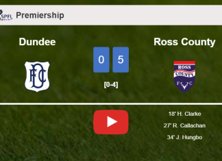 Ross County defeats Dundee 5-0 after playing a incredible match. HIGHLIGHTS
