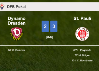 St. Pauli defeats Dynamo Dresden 3-2