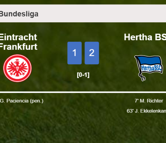 Hertha BSC tops Eintracht Frankfurt 2-1