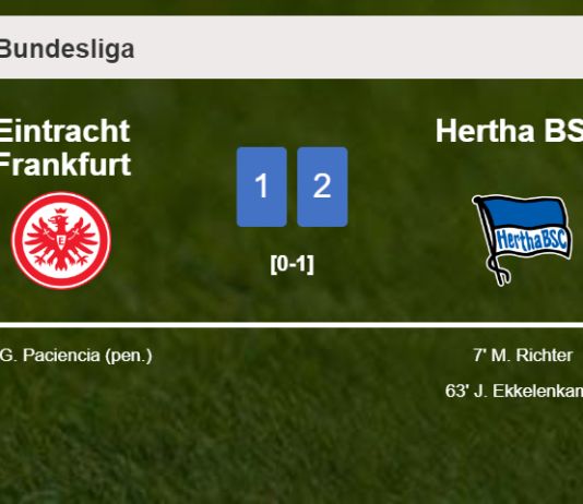 Hertha BSC beats Eintracht Frankfurt 2-1