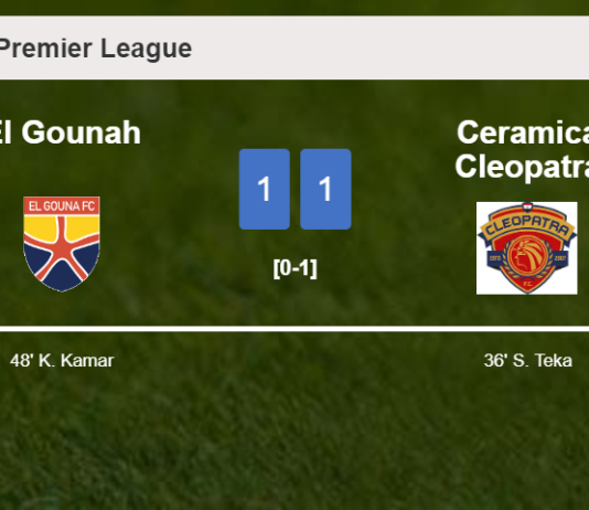 El Gounah and Ceramica Cleopatra draw 1-1 on Tuesday