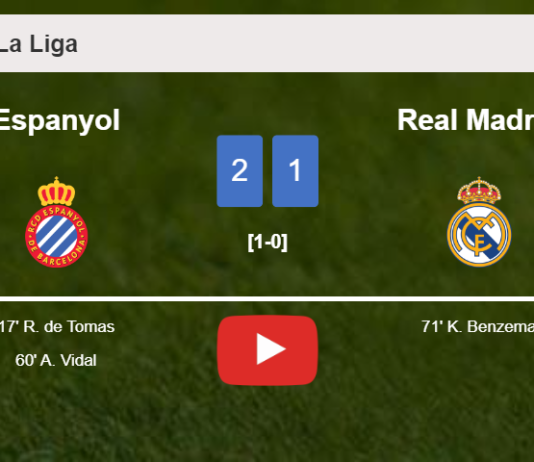 Espanyol conquers Real Madrid 2-1. HIGHLIGHTS