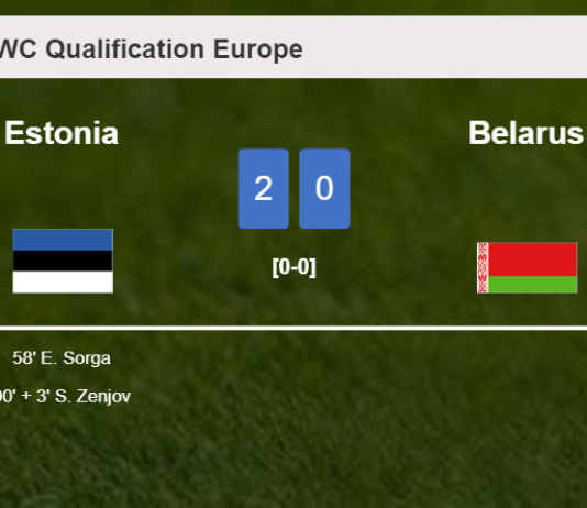 Estonia overcomes Belarus 2-0 on Friday