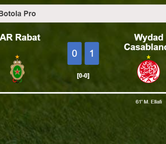 Wydad Casablanca conquers FAR Rabat 1-0 with a goal scored by M. Ellafi