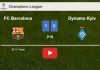 FC Barcelona overcomes Dynamo Kyiv 1-0 with a goal scored by G. Pique. HIGHLIGHTS