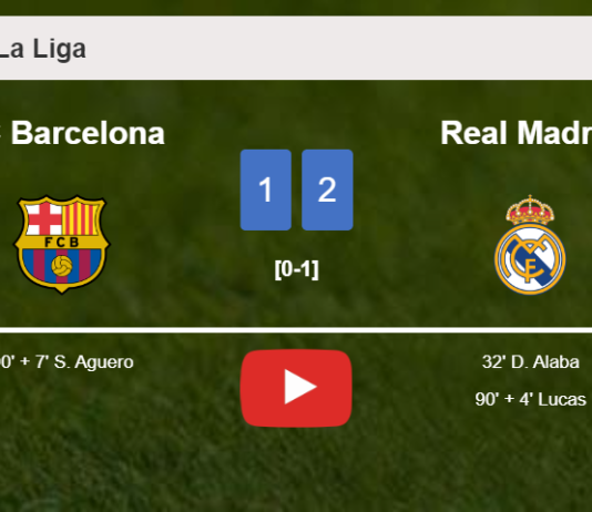 Real Madrid grabs a 2-1 win against FC Barcelona 2-1. HIGHLIGHTS