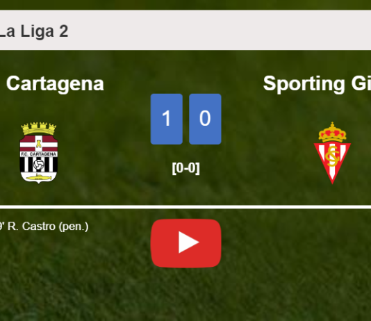 FC Cartagena conquers Sporting Gijón 1-0 with a goal scored by R. Castro. HIGHLIGHTS