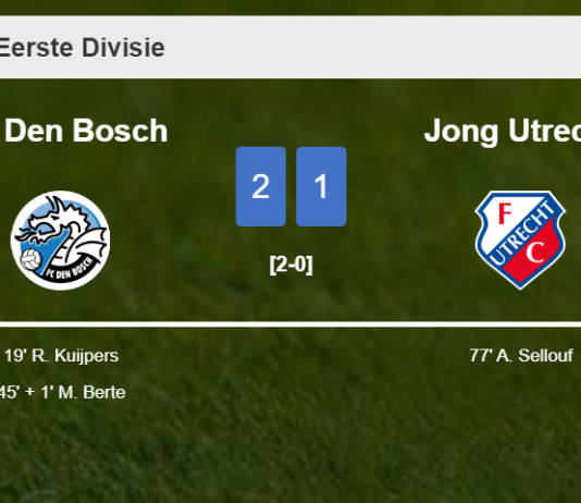 FC Den Bosch conquers Jong Utrecht 2-1